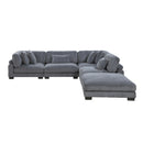  Manufacturer Color_Grey -- Homelegance Traverse Fabric 5 pc Sectional IMAGE 4