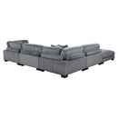  Manufacturer Color_Grey -- Homelegance Traverse Fabric 5 pc Sectional IMAGE 7
