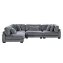  Manufacturer Color_Grey -- Homelegance Traverse Fabric 4 pc Sectional IMAGE 3