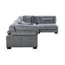  Manufacturer Color_Grey -- Homelegance Traverse Fabric 4 pc Sectional IMAGE 5