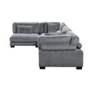  Manufacturer Color_Grey -- Homelegance Traverse Fabric 4 pc Sectional IMAGE 6