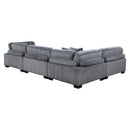  Manufacturer Color_Grey -- Homelegance Traverse Fabric 4 pc Sectional IMAGE 7