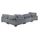  Manufacturer Color_Grey -- Homelegance Traverse Fabric 4 pc Sectional IMAGE 8