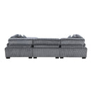  Manufacturer Color_Grey -- Homelegance Traverse Fabric 4 pc Sectional IMAGE 10