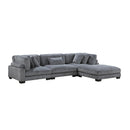  Manufacturer Color_Grey -- Homelegance Traverse Fabric 4 pc Sectional IMAGE 1