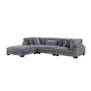  Manufacturer Color_Grey -- Homelegance Traverse Fabric 4 pc Sectional IMAGE 2