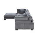  Manufacturer Color_Grey -- Homelegance Traverse Fabric 4 pc Sectional IMAGE 8