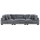  Manufacturer Color_Grey -- Homelegance Traverse Stationary Fabric Sofa IMAGE 1