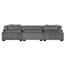  Manufacturer Color_Grey -- Homelegance Traverse Stationary Fabric Sofa IMAGE 3