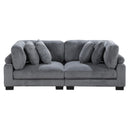  Manufacturer Color_Grey -- Homelegance Traverse Stationary Fabric Loveseat IMAGE 1