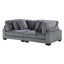  Manufacturer Color_Grey -- Homelegance Traverse Stationary Fabric Loveseat IMAGE 2