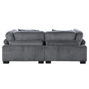  Manufacturer Color_Grey -- Homelegance Traverse Stationary Fabric Loveseat IMAGE 3