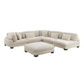  Manufacturer Color_Beige -- Traverse 8555BE*6OT 6 pc Modular Sectional with Ottoman IMAGE 1