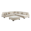  Manufacturer Color_Beige -- Traverse 8555BE*6OT 6 pc Modular Sectional with Ottoman IMAGE 1