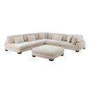  Manufacturer Color_Beige -- Traverse 8555BE*6OT 6 pc Modular Sectional with Ottoman IMAGE 2