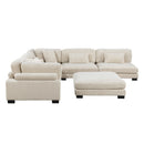  Manufacturer Color_Beige -- Traverse 8555BE*6OT 6 pc Modular Sectional with Ottoman IMAGE 3