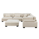  Manufacturer Color_Beige -- Traverse 8555BE*6OT 6 pc Modular Sectional with Ottoman IMAGE 4