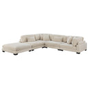 Manufacturer Color_Beige -- Traverse 8555BE*5OT 5 pc Modular Sectional with Ottoman IMAGE 2