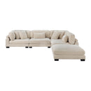  Manufacturer Color_Beige -- Traverse 8555BE*5OT 5 pc Modular Sectional with Ottoman IMAGE 4