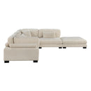  Manufacturer Color_Beige -- Traverse 8555BE*5OT 5 pc Modular Sectional with Ottoman IMAGE 5
