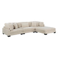  Manufacturer Color_Beige -- Traverse 8555BE*4OT 4 pc Modular Sectional with Ottoman IMAGE 1