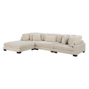  Manufacturer Color_Beige -- Traverse 8555BE*4OT 4 pc Modular Sectional with Ottoman IMAGE 2