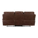  Manufacturer Color_Brown -- Homelegance Newnan Reclining Leather Look Sofa IMAGE 3