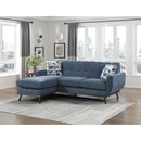  Manufacturer Color_Blue -- Everton 8341BL-3SCRV Reversible Sofa Chaise IMAGE 12