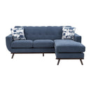  Manufacturer Color_Blue -- Everton 8341BL-3SCRV Reversible Sofa Chaise IMAGE 1