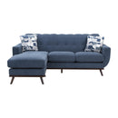  Manufacturer Color_Blue -- Everton 8341BL-3SCRV Reversible Sofa Chaise IMAGE 2