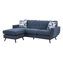  Manufacturer Color_Blue -- Everton 8341BL-3SCRV Reversible Sofa Chaise IMAGE 4