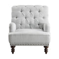  Manufacturer Color_Grey and white -- Homelegance Holland Park Stationary Fabric Accent Chair IMAGE 1