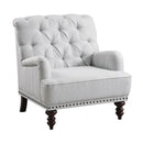  Manufacturer Color_Grey and white -- Homelegance Holland Park Stationary Fabric Accent Chair IMAGE 2