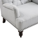  Manufacturer Color_Grey and white -- Homelegance Holland Park Stationary Fabric Accent Chair IMAGE 5