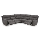  Manufacturer Color_Slate -- Signature Design by Ashley Next Gen DuraPella Power Reclining Leather Look 5 pc Sectional IMAGE 2