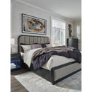  Size_King -- Rowanbeck B821B4 King Upholstered Panel Bed IMAGE 10