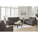  Manufacturer Color_Umber -- Benchcraft Barlin Mills Stationary Leather Look Loveseat IMAGE 13