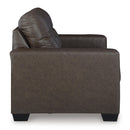  Manufacturer Color_Umber -- Benchcraft Barlin Mills Stationary Leather Look Loveseat IMAGE 3