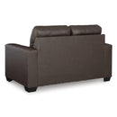  Manufacturer Color_Umber -- Benchcraft Barlin Mills Stationary Leather Look Loveseat IMAGE 4