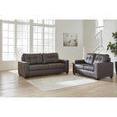  Manufacturer Color_Umber -- Benchcraft Barlin Mills Stationary Leather Look Loveseat IMAGE 6
