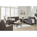  Manufacturer Color_Umber -- Benchcraft Barlin Mills Stationary Leather Look Sofa IMAGE 14