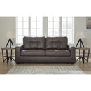  Manufacturer Color_Umber -- Benchcraft Barlin Mills Stationary Leather Look Sofa IMAGE 5