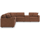  Manufacturer Color_Spice -- Signature Design by Ashley Modmax Fabric 8 pc Sectional IMAGE 2