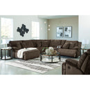  Manufacturer Color_Chocolate -- Signature Design by Ashley Top Tier Reclining Fabric 6 pc Sectional IMAGE 6