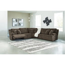  Manufacturer Color_Chocolate -- Signature Design by Ashley Top Tier Reclining Fabric 5 pc Sectional IMAGE 6