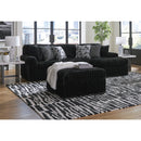  Manufacturer Color_Onyx -- Signature Design by Ashley Midnight Madness Fabric Ottoman IMAGE 10