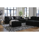  Manufacturer Color_Onyx -- Signature Design by Ashley Midnight Madness Fabric Ottoman IMAGE 9