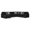  Manufacturer Color_Onyx -- Signature Design by Ashley Midnight Madness Fabric 4 pc Sectional IMAGE 1