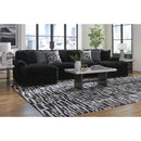  Manufacturer Color_Onyx -- Signature Design by Ashley Midnight Madness Fabric 3 pc Sectional IMAGE 4