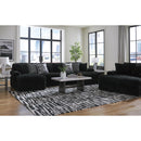  Manufacturer Color_Onyx -- Signature Design by Ashley Midnight Madness Fabric 3 pc Sectional IMAGE 5